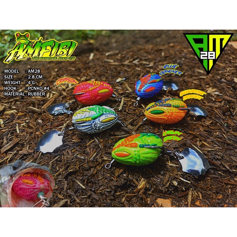 NEW UMPAN  CASTING/UMPAN MANCING GABUS/LURE/SOFT FROG AMFIBI AM28 3D