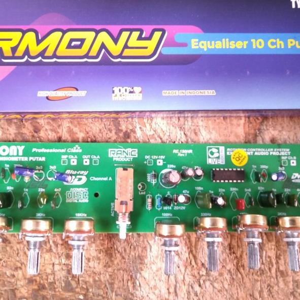 kit equalizer stereo 2x5ch 10 channel potensio putar
