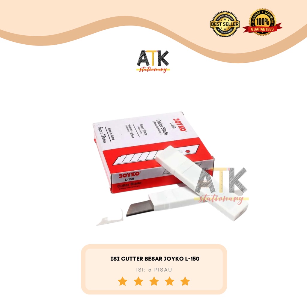 

Isi Refill Pisau Cutter Blade Besar JOYKO L-150 Super Tajam atk