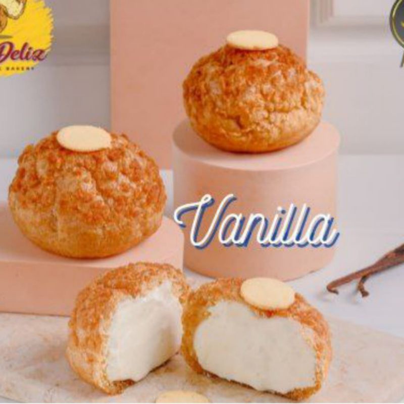 

KUE SUS SOES DELIZ CHOUX RASA VANILA Isi 10 PCS