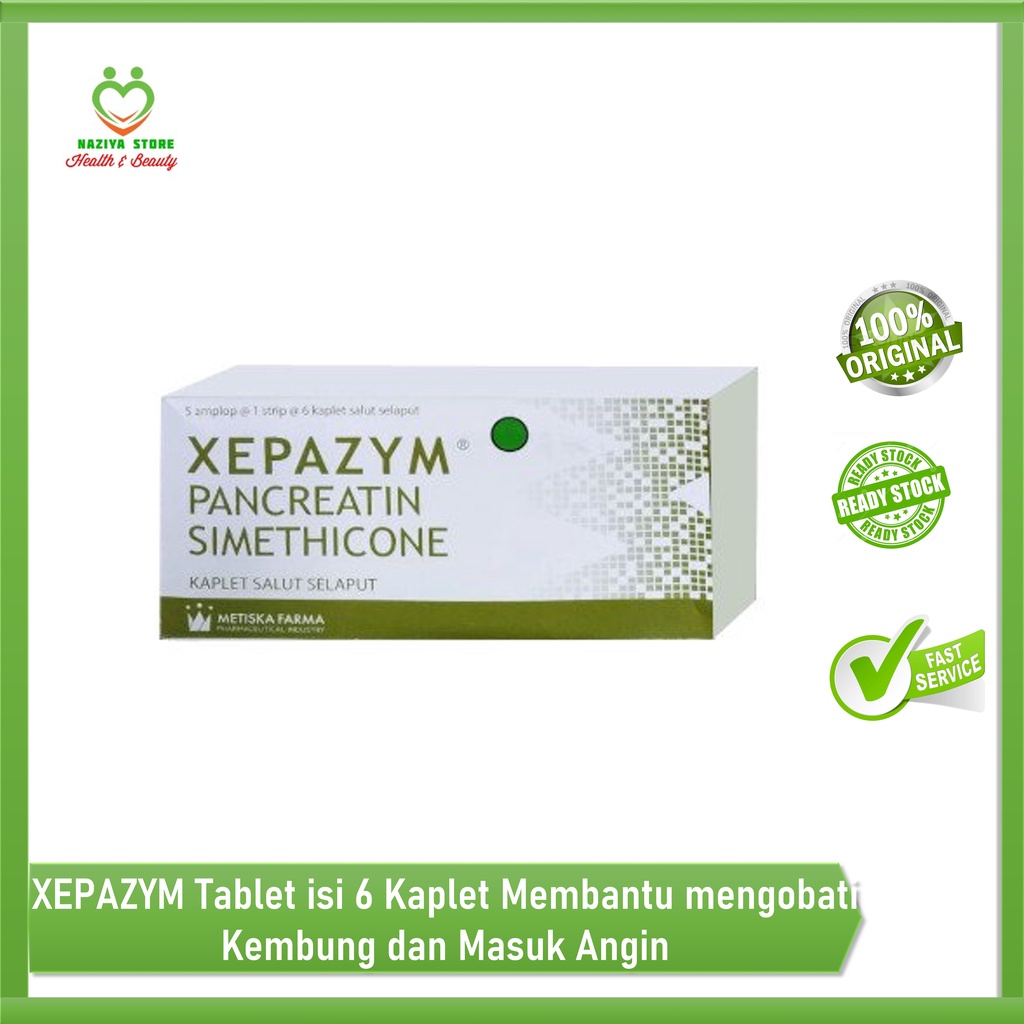 XEPAZYM Kaplet pancreatin simethicone per box 30 kaplet