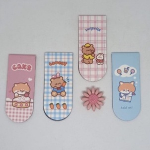 ~ PIYOSHI08 ~ Pembatas buku magnet karakter kartun / Bookmark magnetic MA43