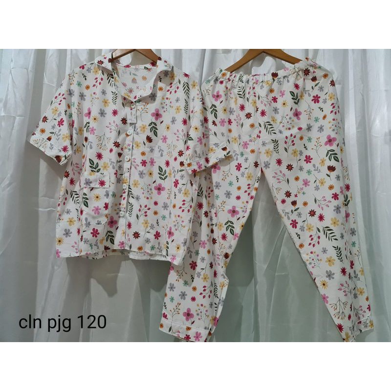 Baju tidur jumbo/Piyama Jumbo LD 120cm  tangan pendek celana panjang