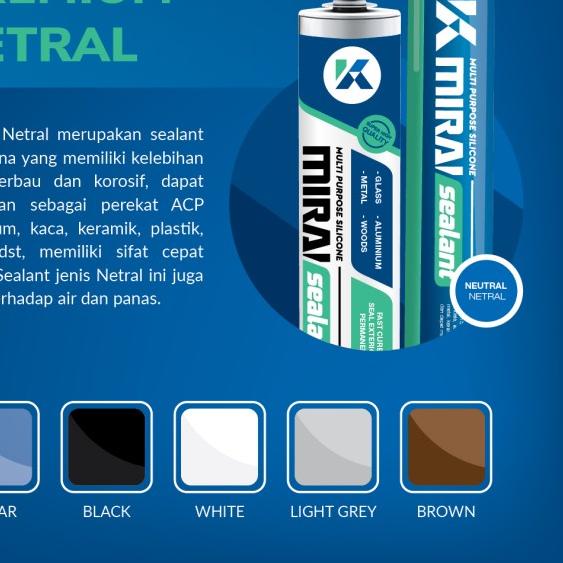 

Mirai Sealant Premium Netral Silicone Serbaguna 600ml Sosis - White,SOSIS