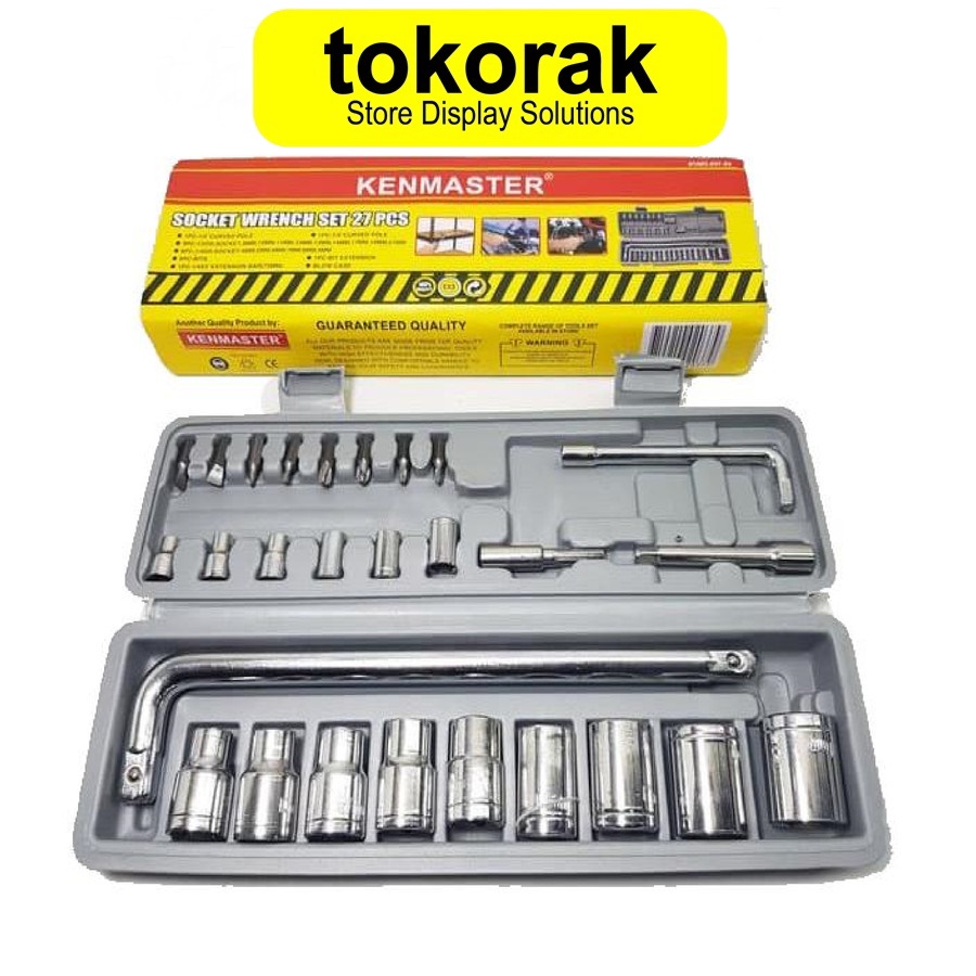 KUNCI SOCKET SET 27 PCS KENMASTER - KUNCI SOK -KUNCI SHOCKET WRENCH