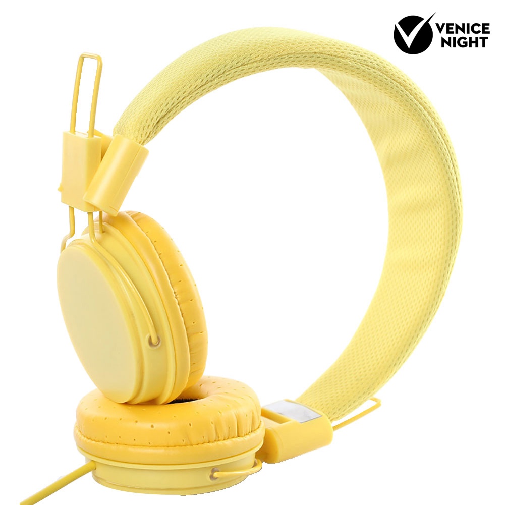 (VNEP) (Berkabel) Headset Stereo Headphone Over-Ear Lipat Merenggang Universal 3,5mm