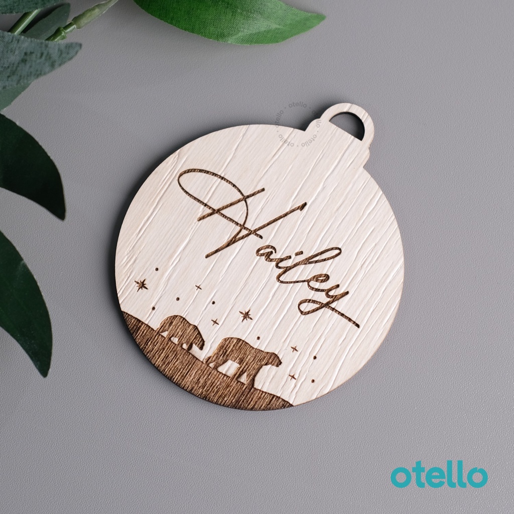 Hiasan Kado Natal Ornament Gantungan Hampers Christmas Hang Tag Kayu Hiasan Kado Gift Tag Dekorasi Bingkisan