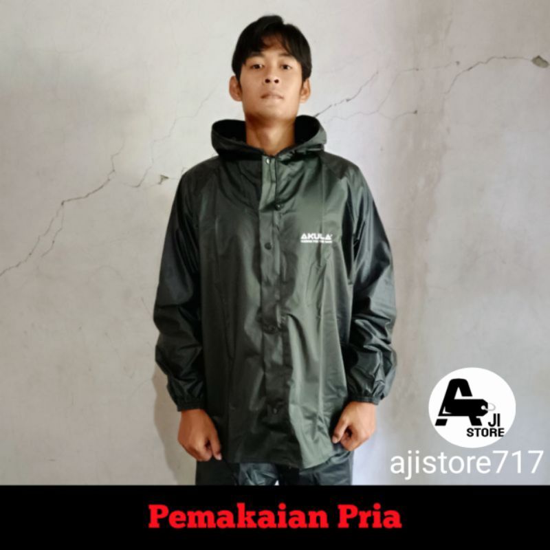 RAINCOAT !! JAS HUJAN MANTOL Pria dan Wanita By AKULA Bahan PVC 0,25