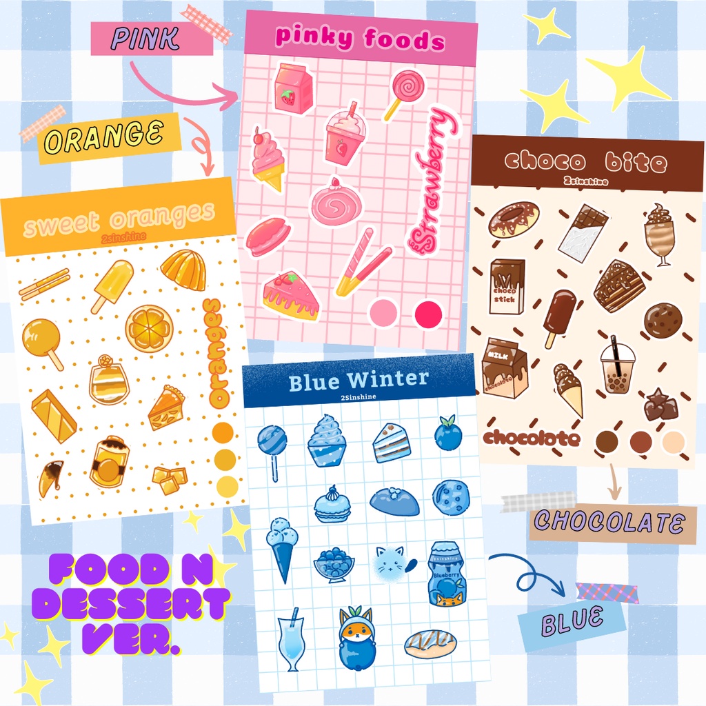 

[Sticker A6] 2Sinshine Food n Dessert ver.