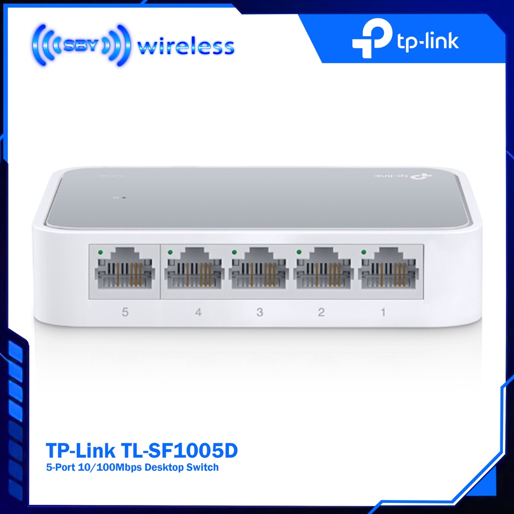 TPLINK TL-SF1005D 5 port Fast Ethernet Switch Hub TP-Link 10/100Mbps Desktop Plastik Case