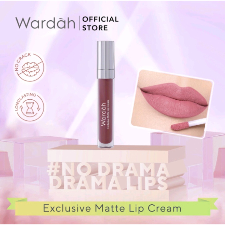 Wardah Exclusive Matte Lip Cream - Warna Intense dan Tahan Lama