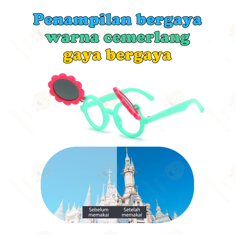 Lacoo Kacamata anak lucu Kacamata hitam bayi anak 0-8 Tahun Sunglasses anak import