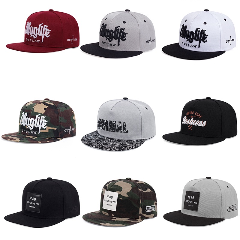 Topi Snapback Motif Bordir Ular Merah 3D Gaya Hip Hop Untuk Pria