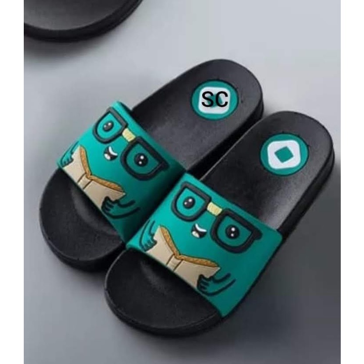 SANDAL SLOP WANITA TERMURAH KARTUN BERKACAMATA 36-40