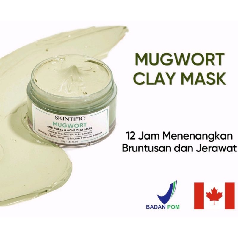 SKINTIFIC - Mugwort Anti Pores &amp; Acne Clay Mask Pore Clarifying Wask Off Pack