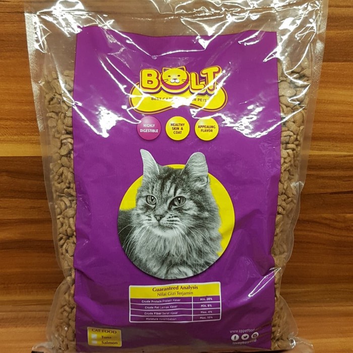 Jual Makanan Kucing Bolt - Catfood Bolt Repack Kualitas terbaik rasa ...