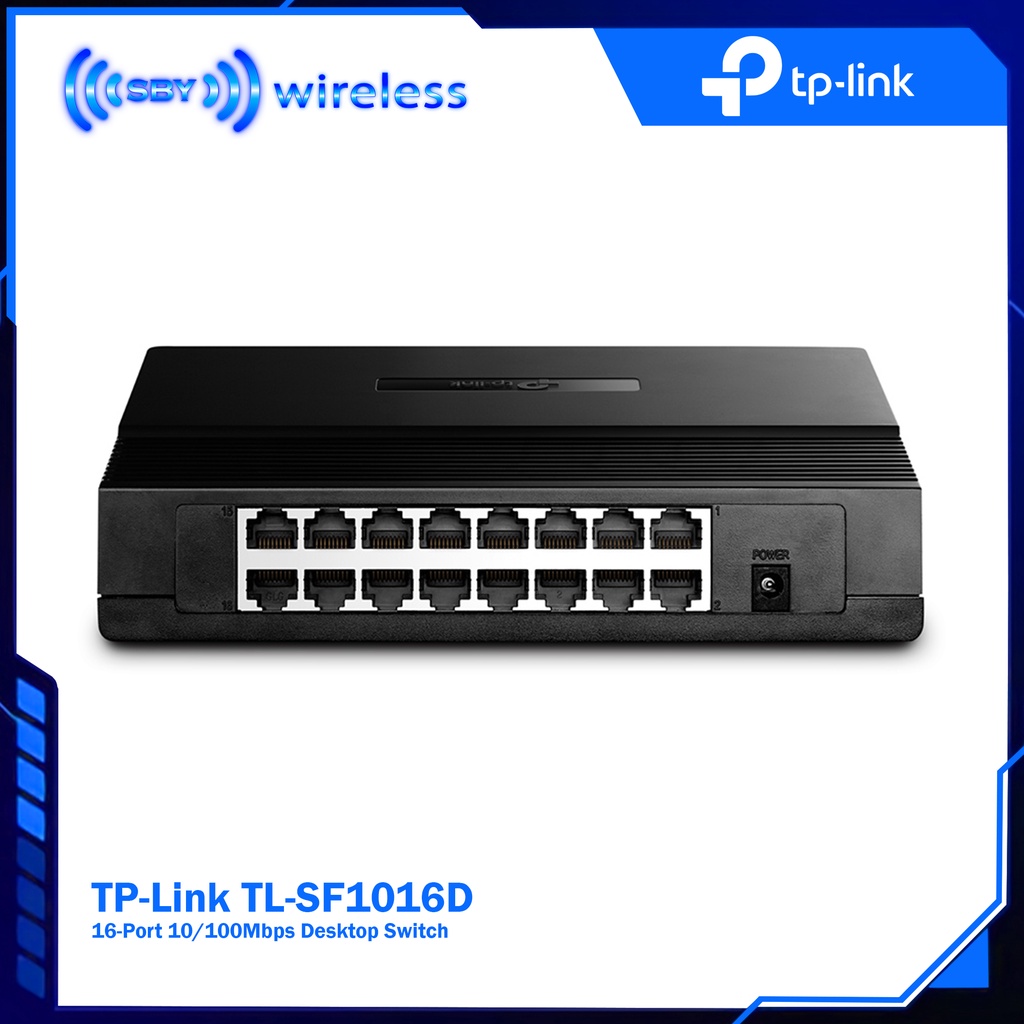 TPLink TLSF1016D 16-Port 10/100Mbps Desktop Switch TL-SF1016D