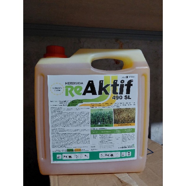 Herbisida ReAktif 490 SL 5 Liter. Untuk Membasmi Rumput dan Gulma