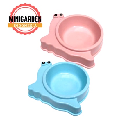 TEMPAT MAKAN ANJING PB 102 garry pet bowl single bowl mangkok tempat minum hewan kucing bentuk siput