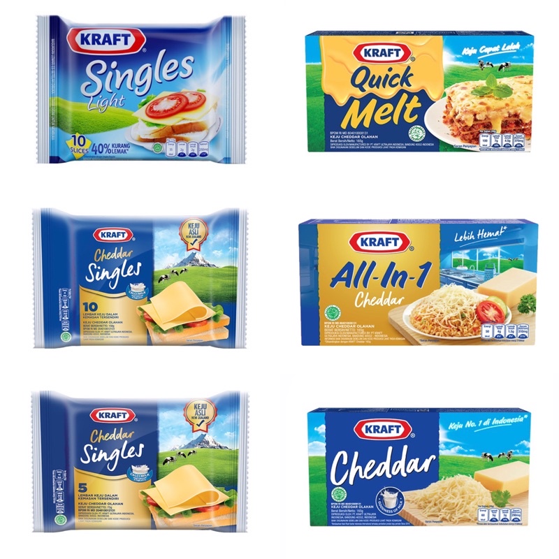 

Kraft / Keju / Cheddar / Blok / Quick / Melt / Cheese / All in 1 / Box / Singles / Light / Slice / Regular / asli / dari / susu / New / Zealand / Untuk / Kue / dan / Burger / High / Calcium / topping / cemilan