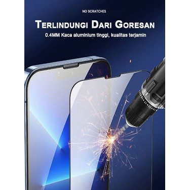 Tempered Glass Full Anti Static Anti Gores Anti Debu Anti Oil Anti Air High Quality Glass Ukuran sangat pass presisi