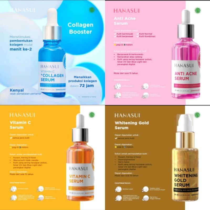 HANASUI Serum Wajah 20ml All Series / HANASUI NEW Look & New Formula BPOM / Serum collagen hanasui /