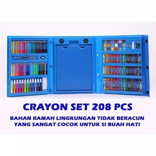 ( BISA COD ) PROMO CRAYON 208 pcs WARNA SET SUPER MEGA / PENSIL MEWARNAI ALAT MENGGAMBAR ANAK / CRAYON 208PCS PENSIL KRAYON WARNA / ART SET 208 PENSIL WARNA / ARTSET CRAYON ISI 208 MURAH / ALAT TULIS MEWARNAI ANAK