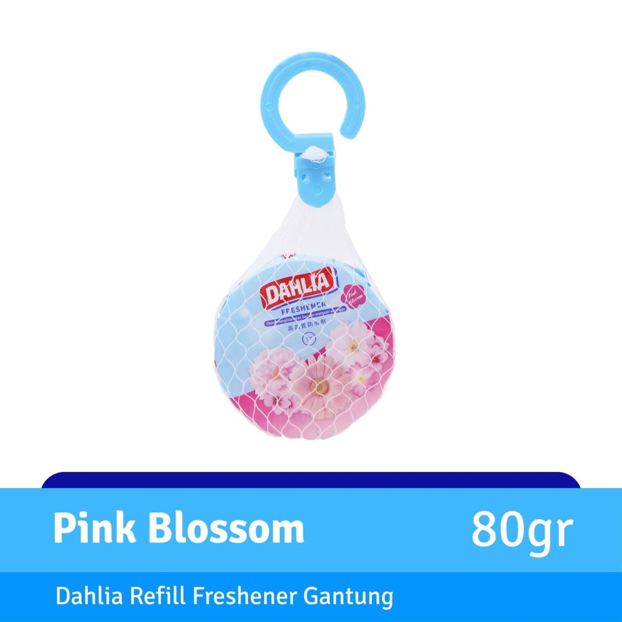 Kamper kapur barus Toilet Dahlia Refreshener Refill dengan Jaring Gantung 80gr Pink Blossom