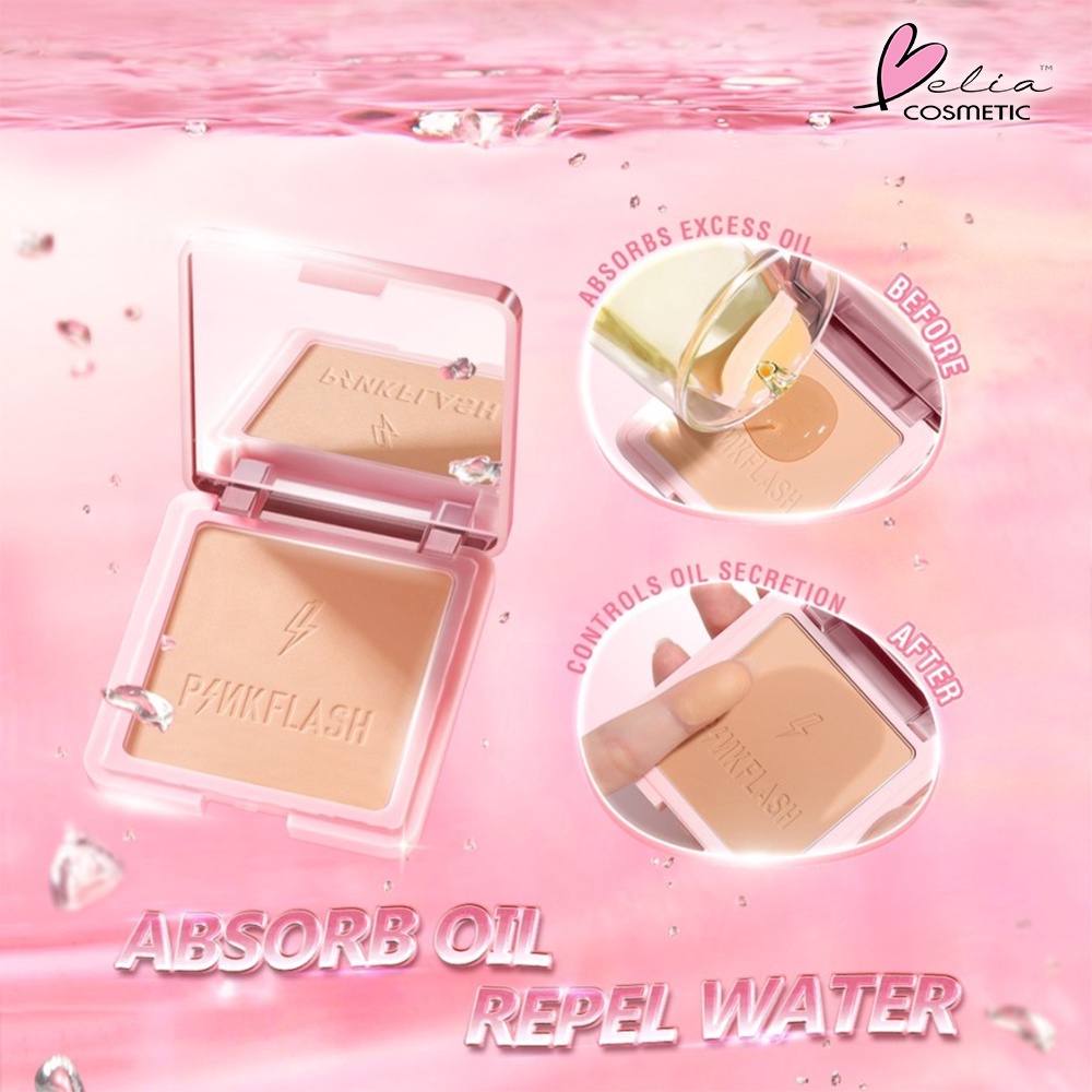 ❤ BELIA ❤ PINKFLASH Duo Powder Two Way Cake | Duo Effect Pressed Powder PF-F17 | Oil Control | Pink Flash | BPOM