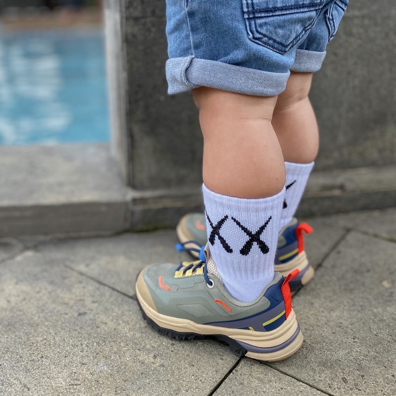 Lemoolen - Kaws Socks White Premium | Kaos kaki anak 1-5 tahun | Kaos kaki anak bayi | socks kids