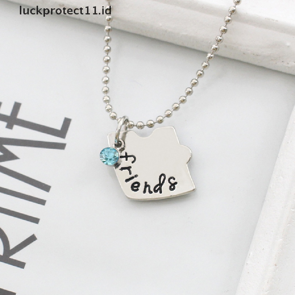 3pcs / Set Kalung Rantai Liontin Hati Motif Tulisan Best Friend Gaya Korea Untuk Wanita