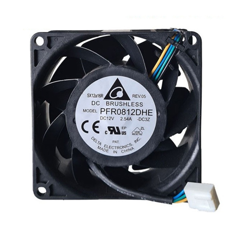 8038 Kipas Pendingin 8cm 80mm Untuk Delta PFR0812DHE Server DC 12V 2.54A 80x80 X 38mm 4 Kabel PWM