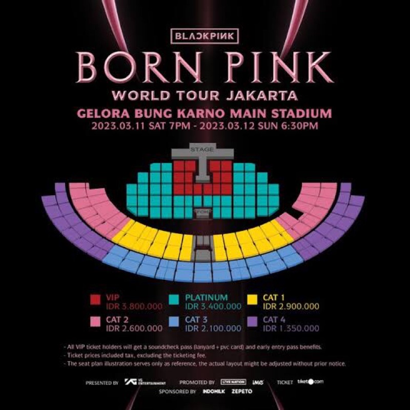 Tiket konser blackpink platinum left- jakarta