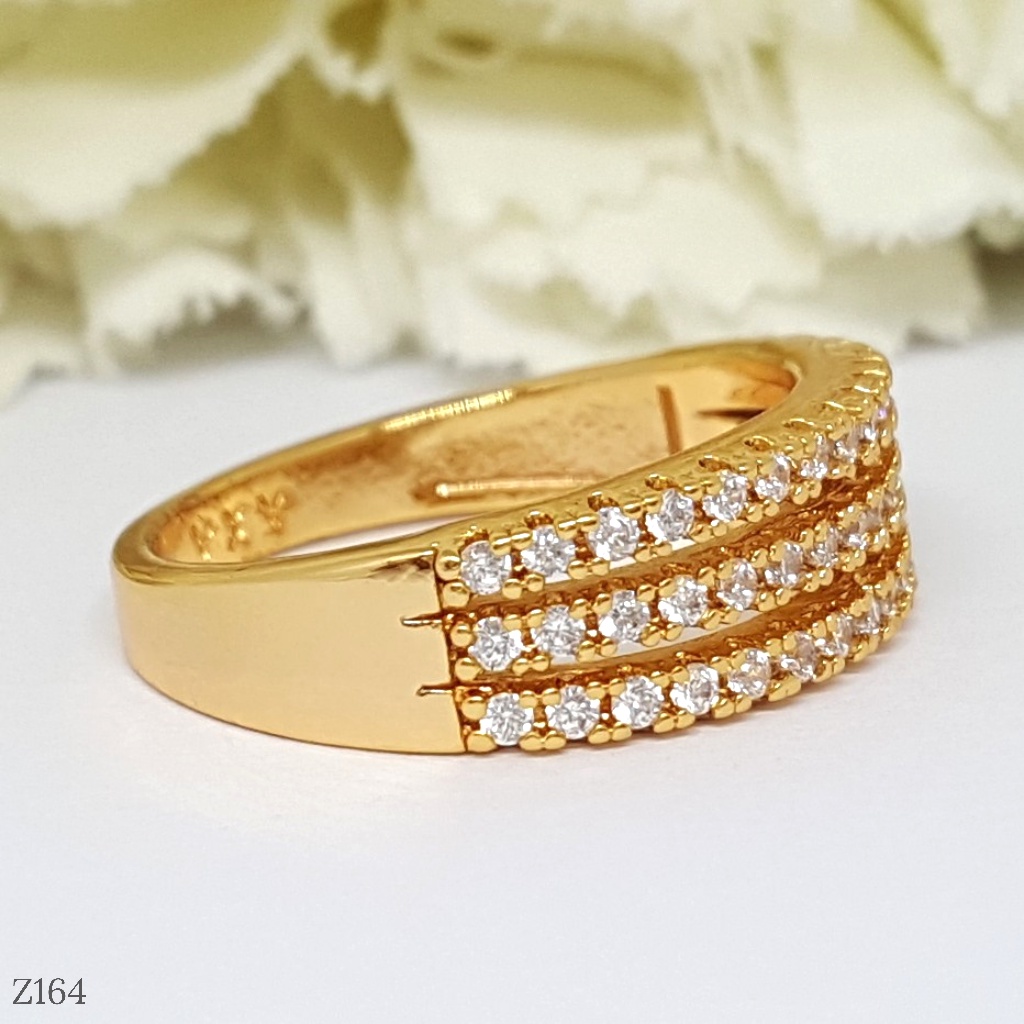 PGX Cincin Xuping Wanita Aksesoris Fashion Perhiasan Lapis Emas Premium - Z337