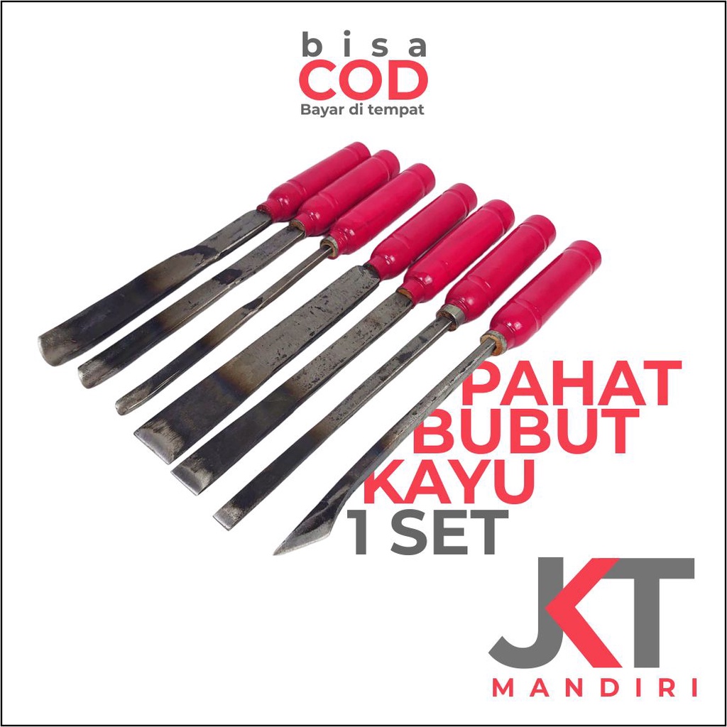 PAHAT BUBUT KAYU / PAHAT BUBUT KAYU JEPARA / PISAU BUBUT KAYU SET SUDAH DIASAH SIAP PAKAI BAHAN BAJA