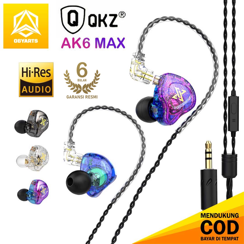 Jual Earphone QKZ AK6 MAX Basshead With Mic Original Headset Gaming