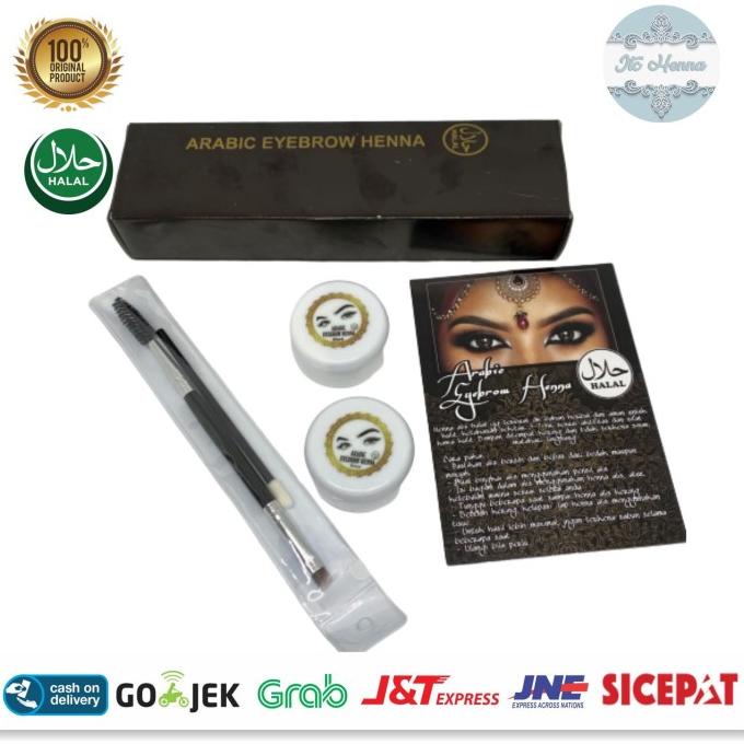 Arabic Henna Alis Brow Henna Premium Henna Coklat & Hitam