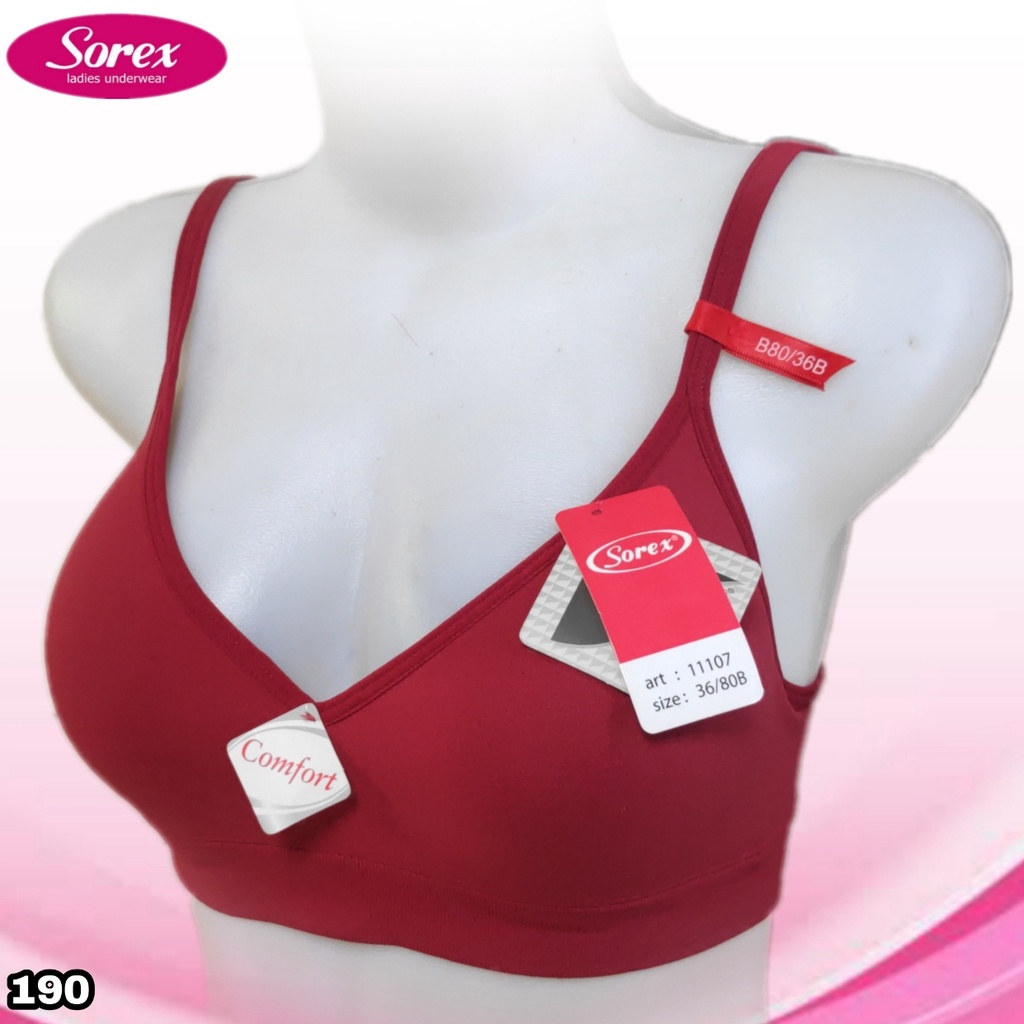 J190 BRA SOREX BUSA TANPA KAWAT BH/BRA SOREX BRA WANITA SOREX  CUP B SIZE 34-40