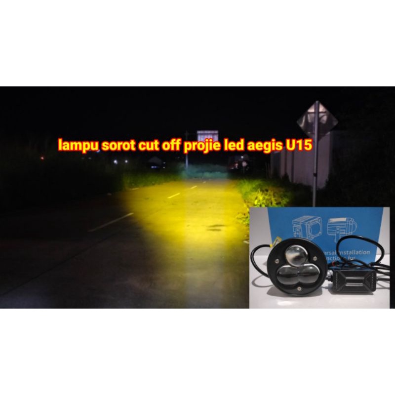 lampu sorot led Aegis U15 cahaya cut off laser 3inch motor dan mobil