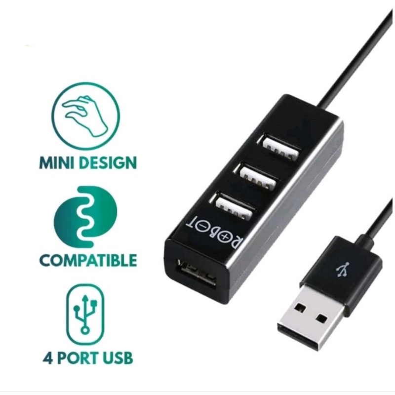 USB HUB 2.0 4 PORT ROBOT H140-80 GARANSI 1 TAHUN