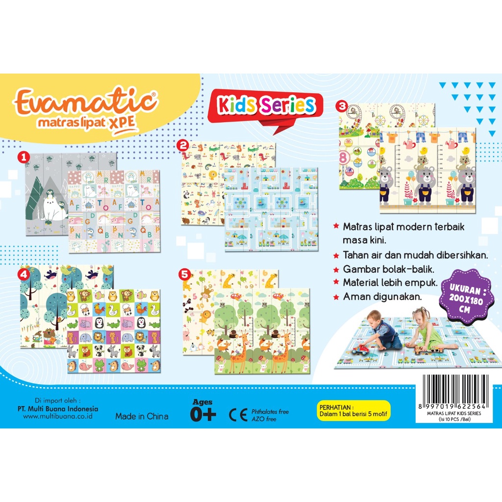Evamatic Matras Lipat Karpet Playmat Lipat tikar EVAMAT bermain anak 180 x 200cm Makassar