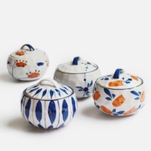 

Unik Korean Japanese Style Hand Painted Ceramic Bowl / Mangkuk Pot Keramik Limited