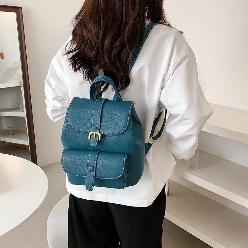 ❈Ransel wanita 2021 baru kasual all-match sederhana retro ransel kulit lembut wanita Jepang dan Korea Selatan tren fashion tas sekolah kecil