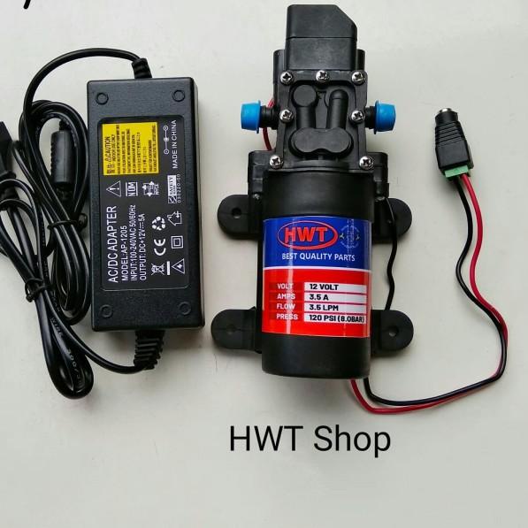 Dinamo Pompa Air Pompa Air DC 12V Paket Adaptor Dinamo Pompa