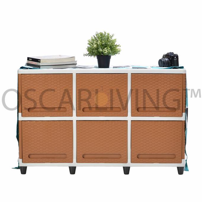 

Lemari Plastik 2 Susun Club Flip Triple TCFR Coklat Rattan - Murah stock ready