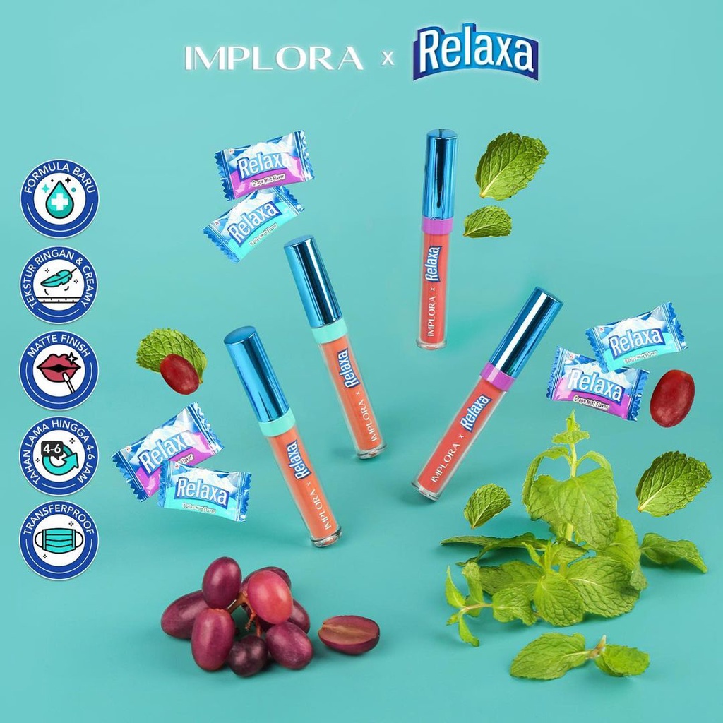 Implora x Relaxa Matte Lipcream Barley Grape Lip Cream Limited Edition