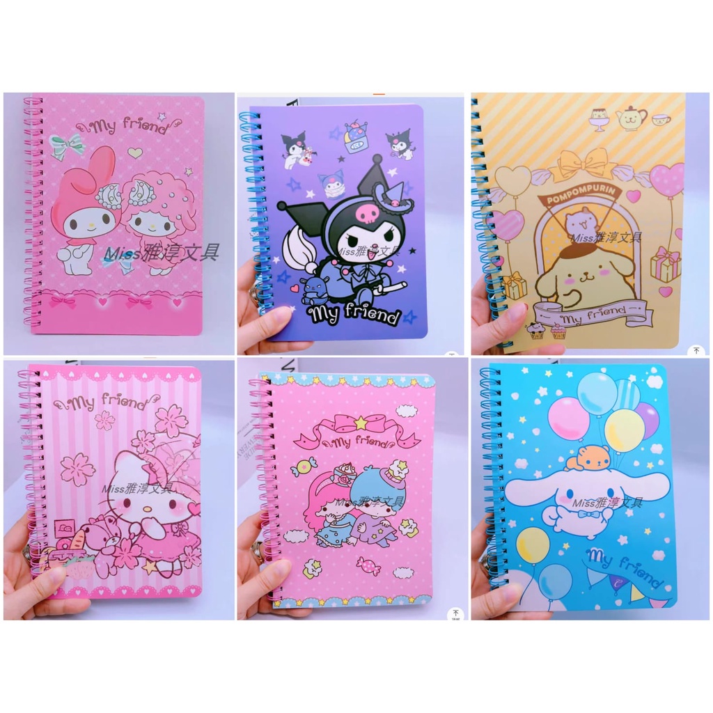 

Buku tulis ring sanrio my friend berwarna
