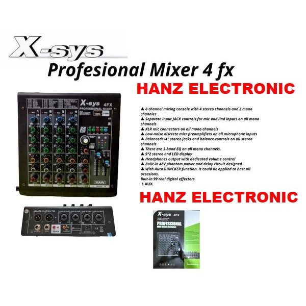 MIXER 4 CHANEL PROFESIONAL MIXER 4FX
