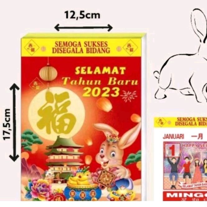 kalender harian 2023 kalender tahun kelinci kalender kelinci