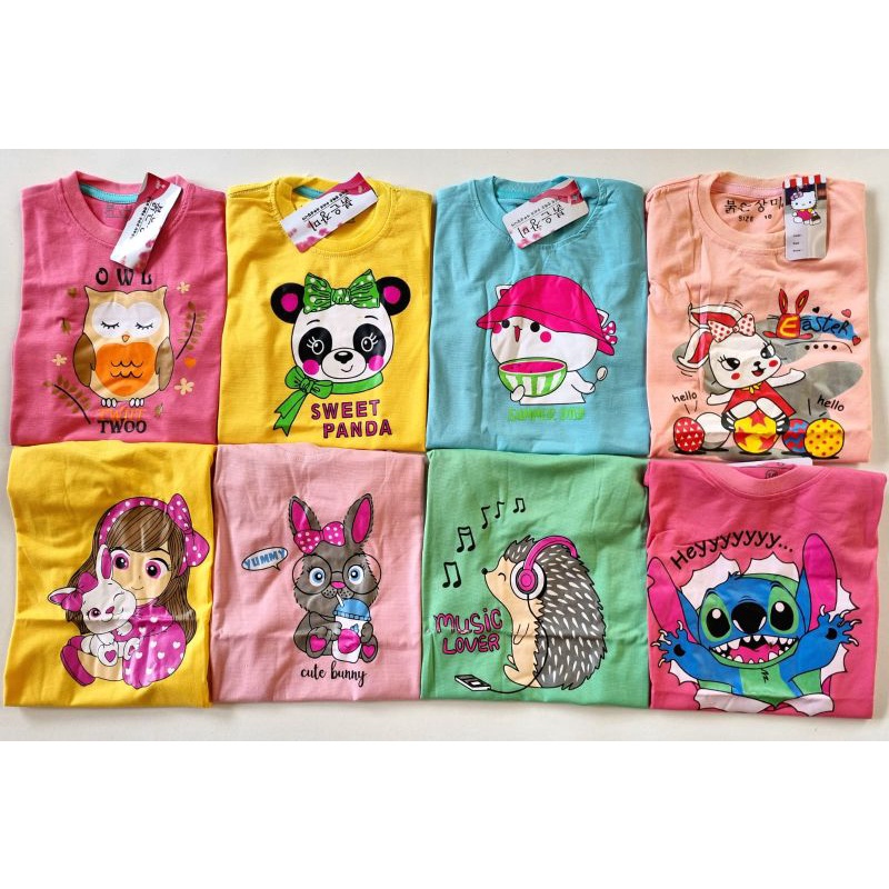 COD kaos Import anak , T'shirt tangan pendek anak perempuan